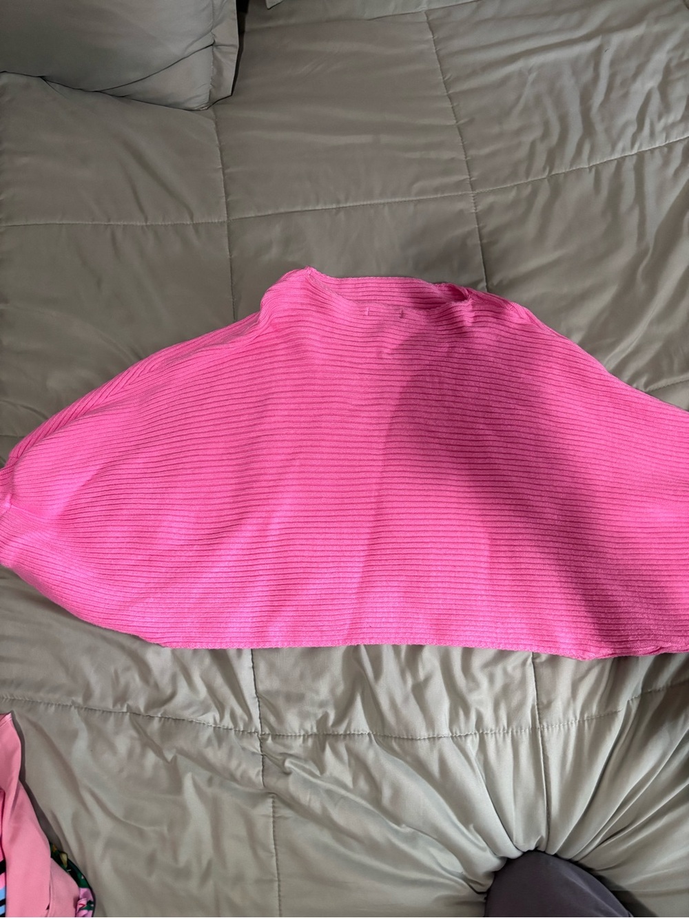SHEIN Hot Pink Ribbed Shrug